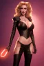 Placeholder: Brandi Love as evil queen in black leather, leather, busty, cleavage, angry, stern look. character design by cory loftis, fenghua zhong, ryohei hase, ismail inceoglu and ruan jia. unreal engine 5, artistic lighting, highly detailed, photorealistic, fantasy