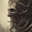 Placeholder: viking zombie, hr giger, scary, steam punk, realistic, made in octane, cinematic, ultra-realistic, extremely detailed octane rendering, 8K, VRAY Super Real ar 2:3, dof photorealistic futuristic 50mm lens hard lighting dark gray tintype photograph, realistic lighting, sepia color