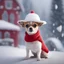 Placeholder: a small dog dressed up as a snowman, hollywood promotional image, playstation 5 graphics, profile picture 1024px, chihuahua white, movie promotional image, rankin, listing image, cgi society, 2 0 1 9, icon for an ai app, characters merged, character close-up, freezing, h 1024, shot with Sony Alpha a9 Il and Sony FE 200-600mm f/5.6-6.3 G OSS lens, natural light, hyper realistic photograph, ultra detailed -ar 3:2 -q 2 -s 750