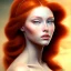 Placeholder: portrait of a beautiful redhead busty woman Michelangelo style