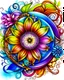Placeholder: Steampunk Flower Mandala watercolor book cover for adults, 3d, colore