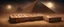 Placeholder: Hyper Realistic haunted view of Egyptian mummy coffins outside Pyramids with sandstorm at dark night