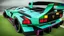 Placeholder: lamborghini countach lpi 800-4 Mansory Cyberpunk 2077 neon Style Rear View, Super Detailed, desktop wallpaper, 4K