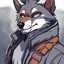 Placeholder: a close up of a person wearing a jacket, wolf o'donnell, furry character portrait, pov furry art, very very beautiful furry art, anthro art, an anthropomorphic cyberpunk fox, anthro portrait, an anthro wolf, furry fantasy art, furry art!!!, furry wolf, professional furry drawing, furry art, furry character, anthro wolf face