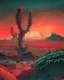 Placeholder: an alien landscape, highly-realistic, inspired by the movie Dune, thick dark green vegetation, ancient extinct plants blood-red sunset over the sky, cinematic, 35mm, long-distance shot