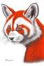 Placeholder: sketch of red panda, realism, pencil