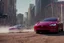 Placeholder: A Tesla 'Model Y' is drifting at high speeds, inside the 'Yankee Stadium' in Manhattan. (CINEMATIC, WIDE ANGLE LENS, PHOTO REAL)