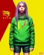 Placeholder: Billie Eilish, in stockings, cyberpunk2077