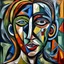 Placeholder: pablo picasso style portret painting cubism