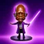 Placeholder: Hairless Samuel jackson purpleGlow jedi bobblehead with boots