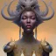 Placeholder: sango fantasy, fantasy magic, intricate, sharp focus, illustration, highly detailed, digital painting, concept art, matte, artgerm and paul lewin and kehinde wiley, masterpiece sexy lips Asian afro lips black African lady body Asian Dragon head silver bright rain lady outer space pretty skull head