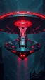 Placeholder: RED&BLACK COLORED CARBON FIBER TITANIUM armor plated ufo starship , stunning environment, beautifully lit, insanely detailed