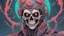 Placeholder: a close up of a person with a skull on their head, anime skull portrait man, scary detailed art in color, hiroyuki-mitsume takahashi, nychos art aesthetic, half man half skeleton, anime cyberpunk art, colored manga art, rossdraws pastel vibrant, hot colors. insanely detailed, beautiful anime portrait, stunning anime face portrait, scary art in color
