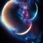 Placeholder: high-quality, fine-detail crescent moon made of nebula, galaxy, milkyway, 8k resolution, 3D octane render, intricate, sharp, crisp, digital art, detailed matte, volumetric lighting, George Grie, Anne Dittman, Anne Stokes, Lisa Parker, Selina French,