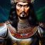 Placeholder: Ultra detailed fullbody Portrait in oil on canvas of Attila the Hun with armor,helmet,extremely detailed digital painting,ultrarealistic skin,intense stare, extremely detailed face, crystal clear eyes, mystical colors ,perfectly centered image, perfect composition, rim light, beautiful lighting,masterpiece ,8k, stunning scene, raytracing, anatomically correct, in the style of Simon Bisley and Ohrai Noriyoshi and robert e howard and Steve Jung and Wizyakuza and uncannyknack.