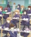 Placeholder: classroom background for visual novel