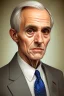 Placeholder: rich skinny old man , attractive portrait of politician