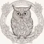 Placeholder: outline art, coloring pages, white Background, sketch style, only use outline, mandala stile, clean line art, white background, no shadow and clear and well, mandala OWL