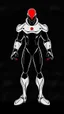 Placeholder: Dragman art illustration black background red and white color full body