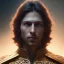 Placeholder: photorealistic Portrait of a dude, handsome, dark long hair, brown eyes, masculine, handsome, upper body, muscular, hairy torso, fantasy, intricate, muscular, elegant, highly detailed, digital painting, artstation, concept art, smooth, sharp focus, illustration, , portrait, photograph, depth of field. bokeh. colored, moody light, golden hour. by Dan Winters, Russell James, Steve McCurry. centered. extremely detailed. Nikon D850. award winning photography.