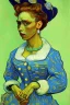 Placeholder: Portrait of a drag queen by Van Gogh