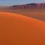 Placeholder: désert du Sahara, coucher de soleil, dune de sable, montagne, rochers