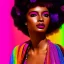 Placeholder: masterpiece, best quality, woman, dark skinned, sparkling eyes, fluorescent skin, colorful makeup, afro, head shot, highly detailed body, sun light, 4K, RAW, depth of field, high contrast, realistic details, 24mm