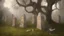 Placeholder: large ghost in the graveyard