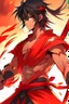 Placeholder: The same photo anime but with a katana red sword