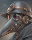 Placeholder: Best quality, masterpiece, ultra high definition,Futuristic, cyberpunk, Plague doctor mask, Comic style