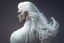 Placeholder: A Fantasy Human, a white masculine human with medium white hair. Magical scars. Full body, side view. HD