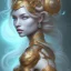 Placeholder: sango fantasy, fantasy magic, intricate, sharp focus, illustration, highly detailed, digital painting, concept art, matte, artgerm and paul lewin and kehinde wiley, masterpiece sexy lips Asian lady body turquoise space lady space sun galaxy