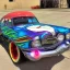 Placeholder: 50'S ELECTRIC GUITAR ROCKABILLY HOTROD SPACESHIP FUNNYCAR FLAMES