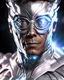 Placeholder: Gustavo Petro full head anthropomorphic digital art in a silver superhero suit hyper-detailed 8k