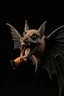 Placeholder: flying bat holding a key in mouth