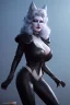 Placeholder: Mae West as evil queen in black leather, leather, busty, cleavage, angry, stern look. character design by cory loftis, fenghua zhong, ryohei hase, ismail inceoglu and ruan jia. unreal engine 5, artistic lighting, highly detailed, photorealistic, fantasy