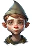 Placeholder: Portrait of a male gnome with short hair, intelligent eyes, angular face, aquiline nose,