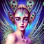 Placeholder: Painting of a woman with peacock feathers on her head, exquisite digital art, beautiful digital art, contemporary digital art, excellent digital illustration, amazing digital art, beautiful digital art, art deco painting, digital art of elegant and beautiful digital artwork, futuristic art, painting Elegant digital, elegant lady, girl with feathers, elegant woman, artistic digital art