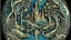 Placeholder: woodcut, relaxation, luxury, dream world, calm beauty, symmetry, fantasy world, magic, beautiful composition, exquisite detail