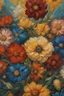 Placeholder: Multi Colors Big Flower Close up by Van Gogh