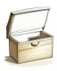 Placeholder: illustration of a drawer with an envelope in it against a white background. Full frame