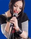 Placeholder: female Singer with microphone