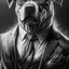 Placeholder: Illustrative sketch of a image of an angry humanoid dog, suit and tie, arte lineal ultra quality, 8k