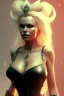 Placeholder: Pamela Anderson as evil queen in black leather, leather, busty, cleavage, angry, stern look. character design by cory loftis, fenghua zhong, ryohei hase, ismail inceoglu and ruan jia. unreal engine 5, artistic lighting, highly detailed, photorealistic, fantasy.