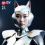 Placeholder: beautiful smooth realistic Japanese cat woman robot body with long legs, cat aye, extremely sharp detail, finely tuned detail, ultra high definition, 8 k, unreal engine 5, ultra sharp focus, accurate wings