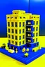 Placeholder: Haz un edificio de azul y dorado