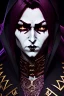 Placeholder: Smirking gothic vampire, waist up portrait, gloomy, 8k resolution, intricate details, ornate details, soft lighting, vibrant colors, retroanime, masterpiece, intricate eyeliner, dark eyeshadow, eyes, intricate tattoos, Medieval background