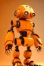 Placeholder: Orange robot , animated .