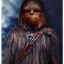 Placeholder: photorealistic and intricate portrait of chewbacca in star wars by agnes cecile, wearing beskar armor, deep dark colors, hyperdetailed, 32K, oil on canvas,