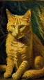 Placeholder: Portrait of a cat by Van Gogh